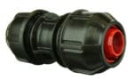 SIDR compression coupler designed to join two inside‑dimension HDPE pipes using a secure Slide & Tighten™ connection.